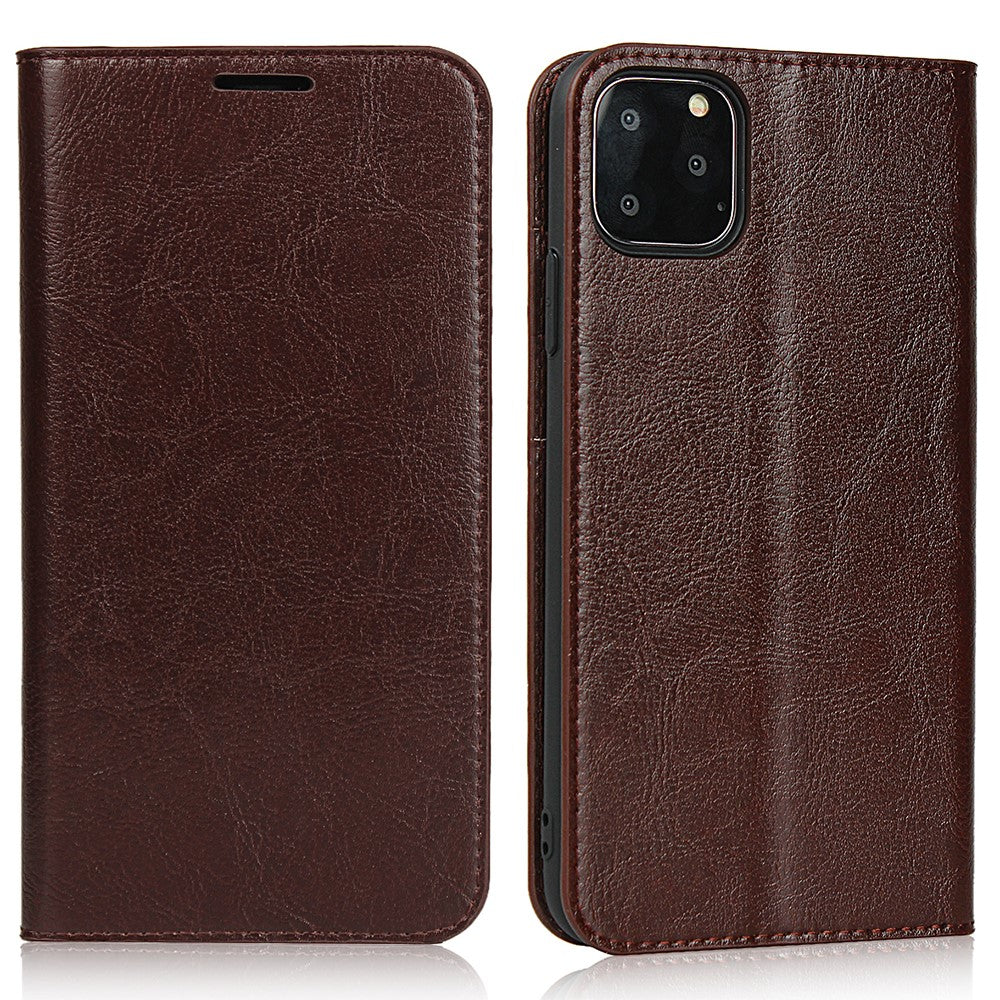 iPhone 11 Pro 5,8 tommer Crazy Horse-ægte lædermobilcover med tegnebogsetui