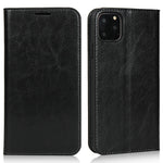 iPhone 11 Pro 5,8 tommer Crazy Horse-ægte lædermobilcover med tegnebogsetui