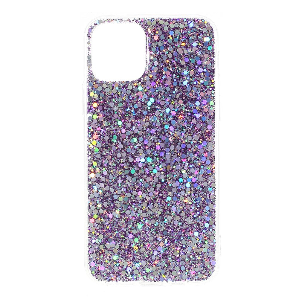 For iPhone 11 Case Powder Sequins TPU Phone Cover