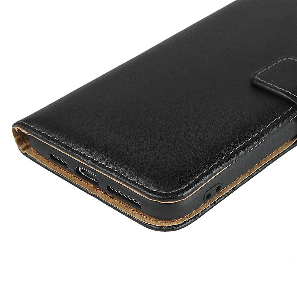 Telefoncover med stativ i ægte læder til iPhone 11 Pro Max 6,5 tommer