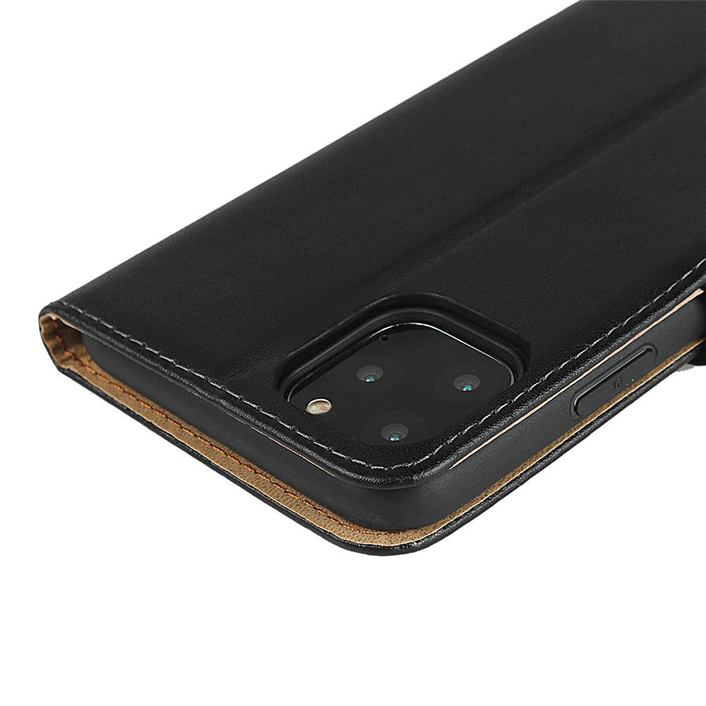 Telefoncover med stativ i ægte læder til iPhone 11 Pro Max 6,5 tommer