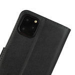 Telefoncover med stativ i ægte læder til iPhone 11 Pro Max 6,5 tommer