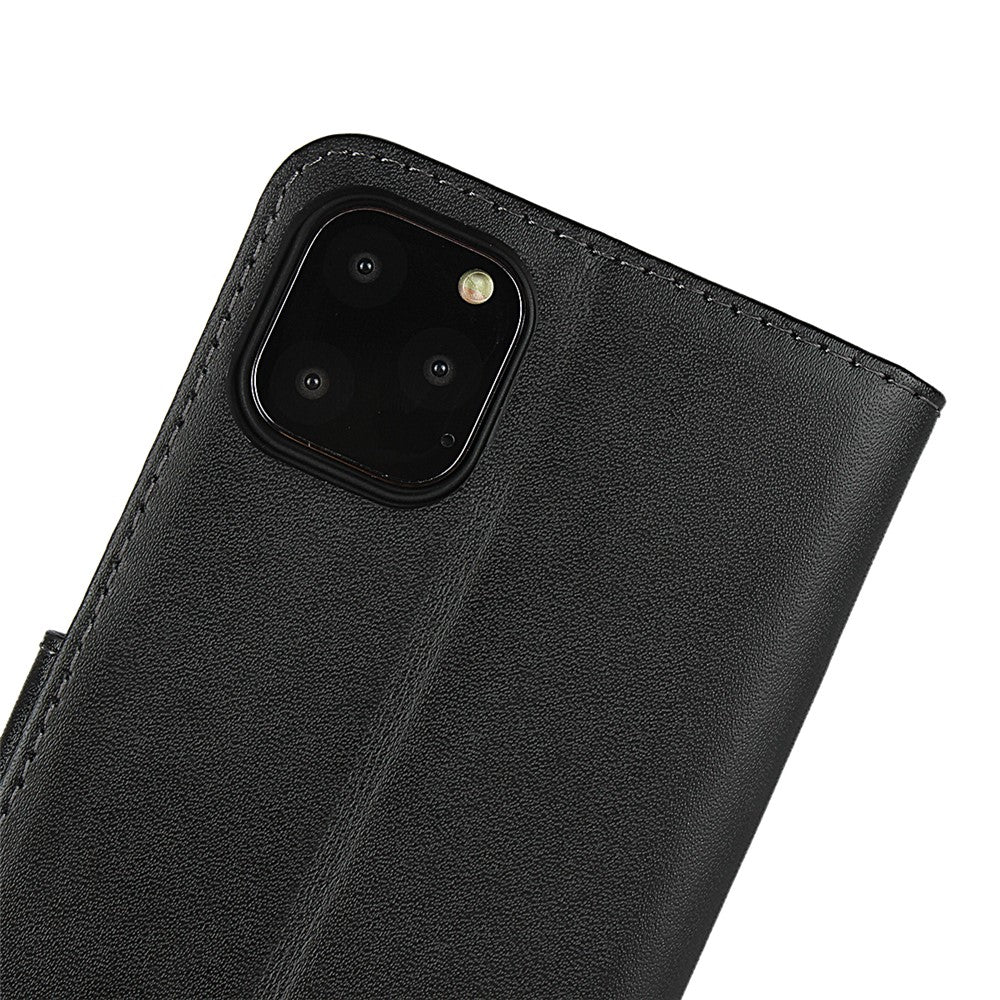 Telefoncover med stativ i ægte læder til iPhone 11 Pro Max 6,5 tommer