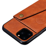 Kickstand Card Holder PU Leather Coated TPU Case for iPhone 11 6.1 inch