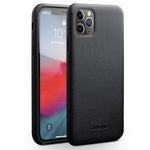QIALINO for iPhone 11 Pro Max 6.5-inch Case Genuine Leather Phone Back Cover