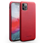QIALINO for iPhone 11 Pro Max 6.5-inch Case Genuine Leather Phone Back Cover