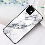 Marble Texture Tempered Glass + PC + TPU Hybrid Case for iPhone 11 6.1 inch (2019)