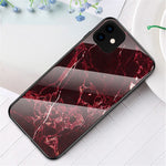 Marble Texture Tempered Glass + PC + TPU Hybrid Case for iPhone 11 6.1 inch (2019)