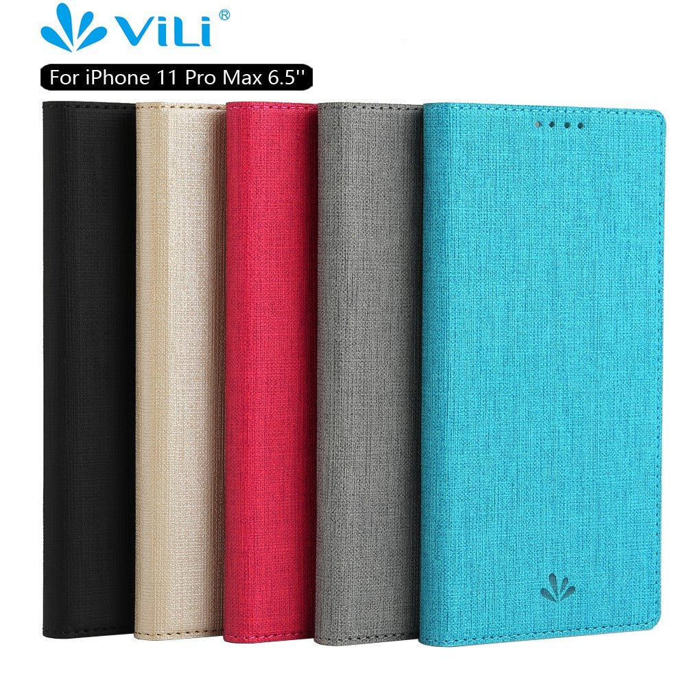 VILI DMX Cross Texture Leather Stand Case with Card Slot for iPhone 11 Pro Max 6.5 inch