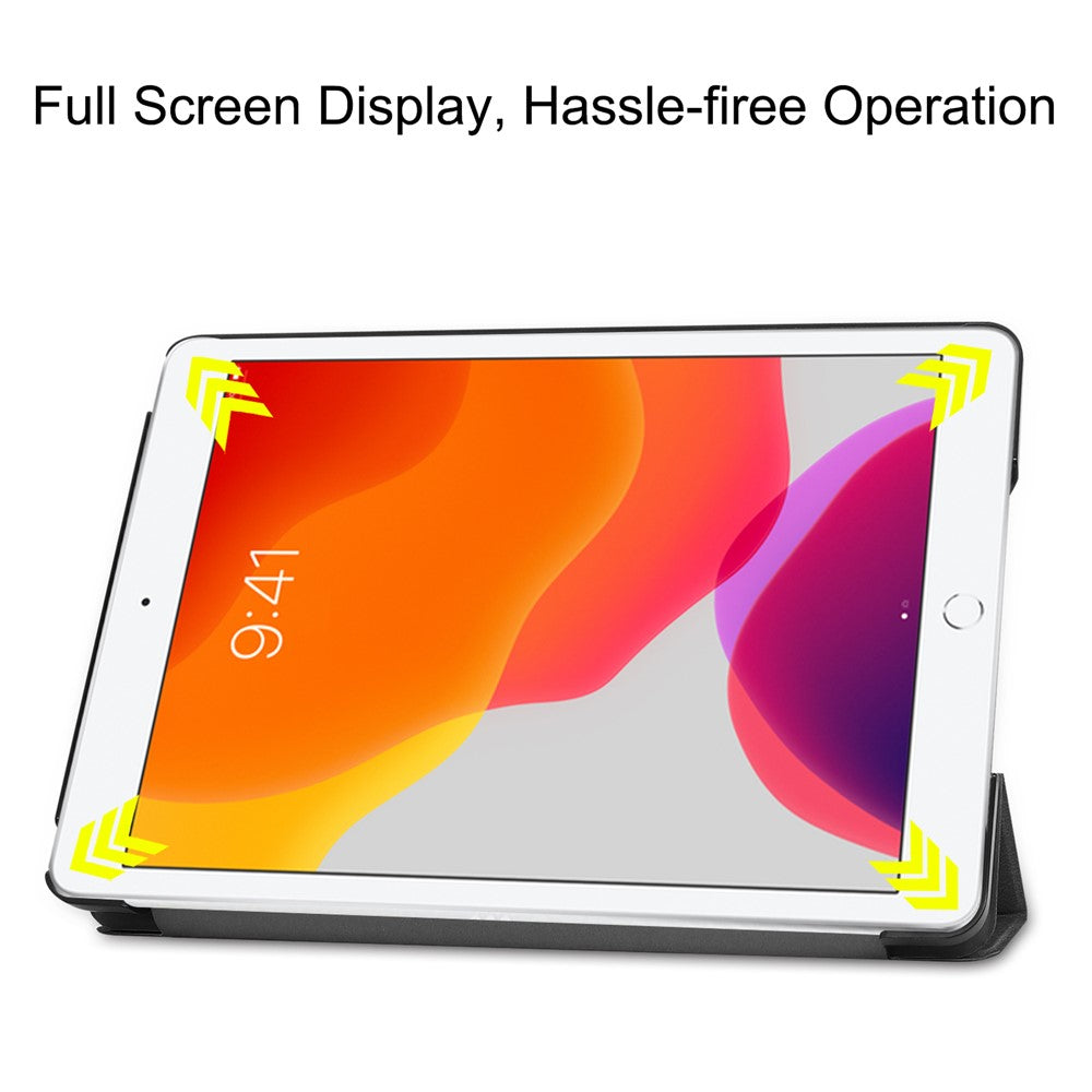 PU læder tablet cover til iPad 10.2 (2021) / (2020) / (2019) Anti-faldt tre-fold stand slankt beskyttelsescover