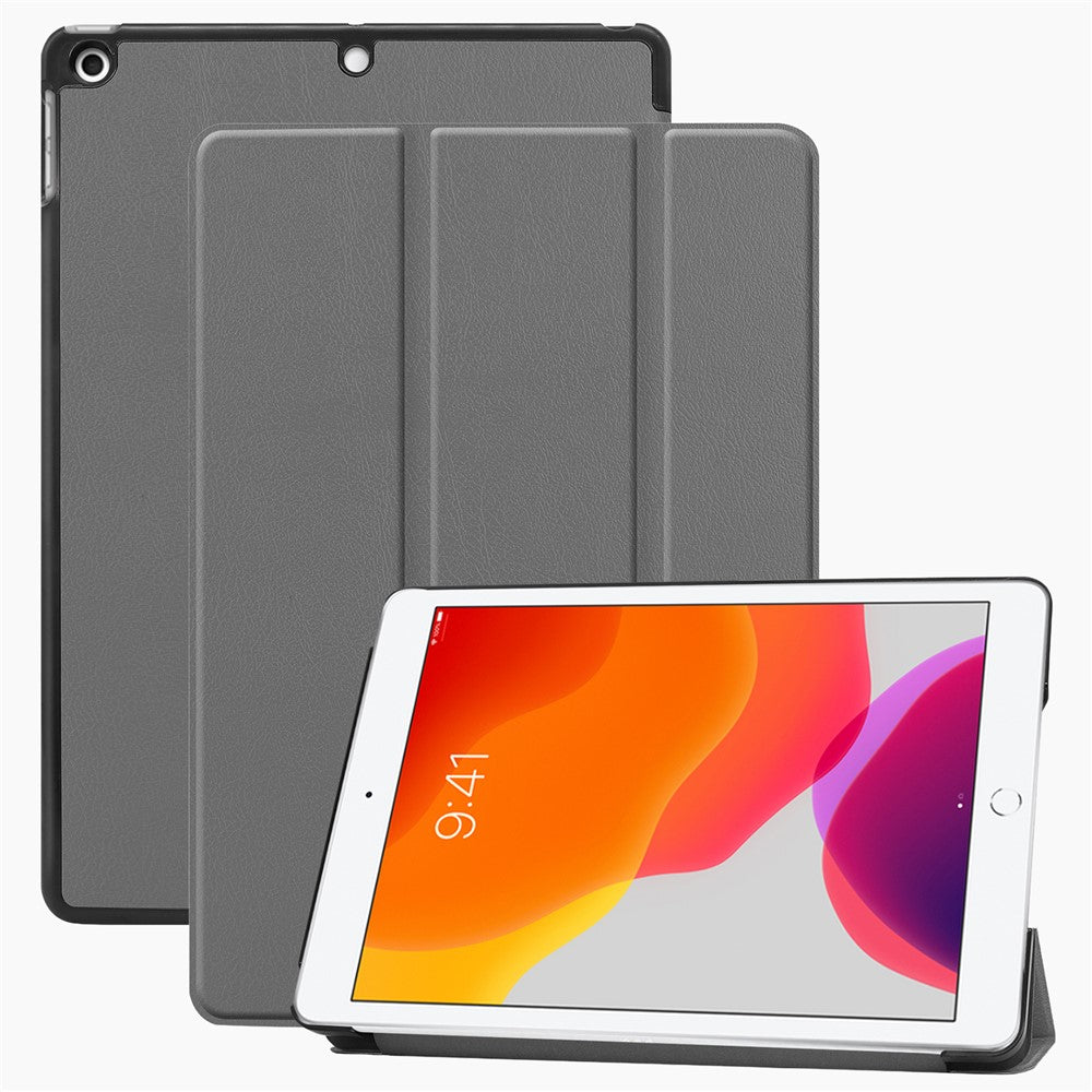 PU læder tablet cover til iPad 10.2 (2021) / (2020) / (2019) Anti-faldt tre-fold stand slankt beskyttelsescover