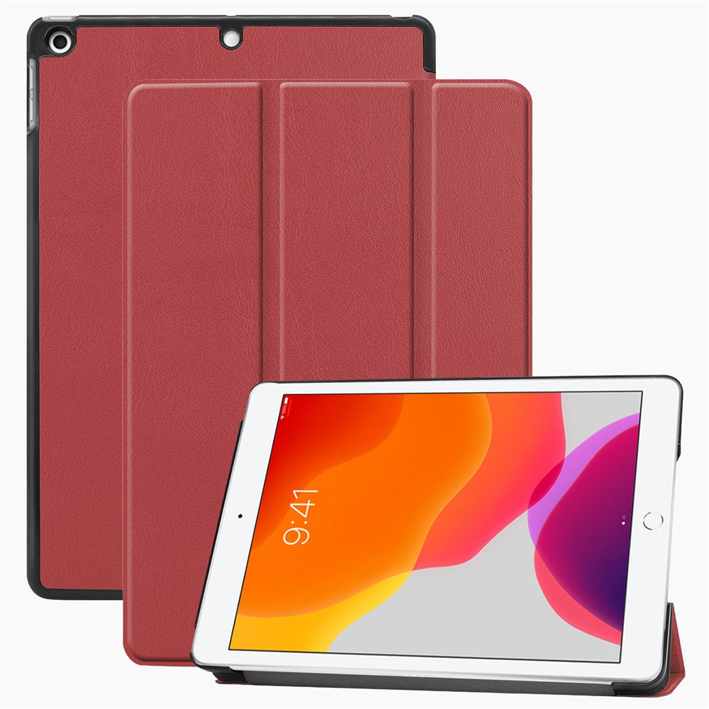 PU læder tablet cover til iPad 10.2 (2021) / (2020) / (2019) Anti-faldt tre-fold stand slankt beskyttelsescover