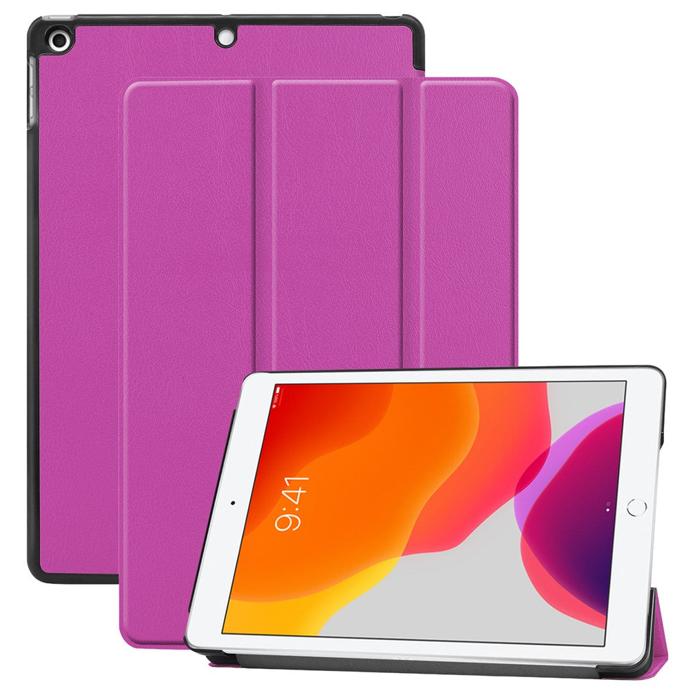 PU læder tablet cover til iPad 10.2 (2021) / (2020) / (2019) Anti-faldt tre-fold stand slankt beskyttelsescover