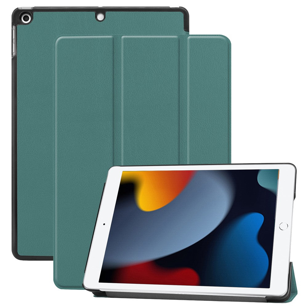 PU læder tablet cover til iPad 10.2 (2021) / (2020) / (2019) Anti-faldt tre-fold stand slankt beskyttelsescover
