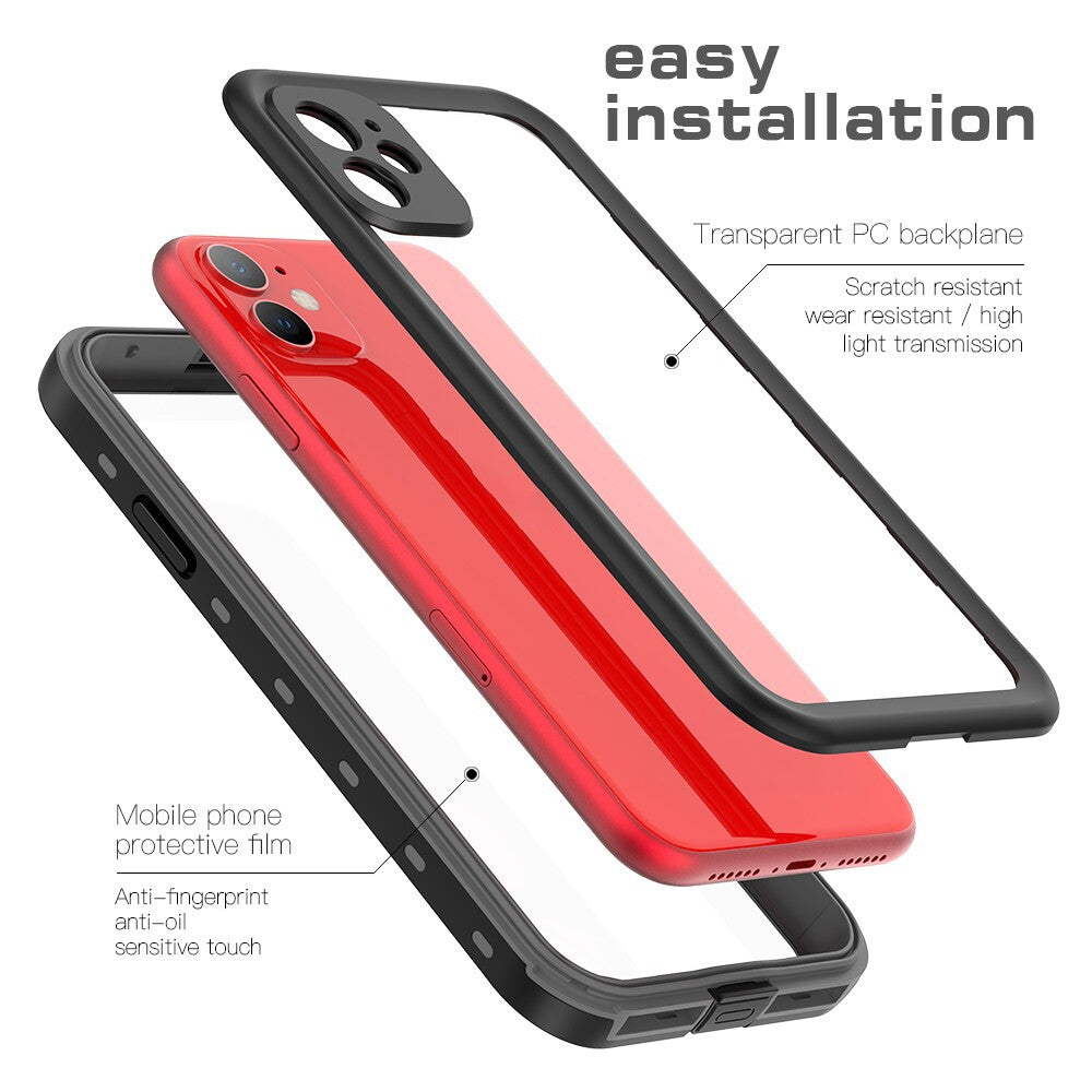 REDPEPPER Dot+ Series IP68 Waterproof Case Phone Covering Clear Back for iPhone 11 6.1 inch