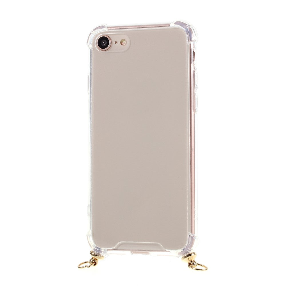 For iPhone 8/7/SE (2020)/SE (2022) TPU+Acrylic+Textile Strap Anti-fall Shell