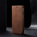 Retro Style Jeans Cloth Leather Stand Case with Card Slots for iPhone 7 4.7 inch/8 4.7 inch/SE (2020/SE (2022)