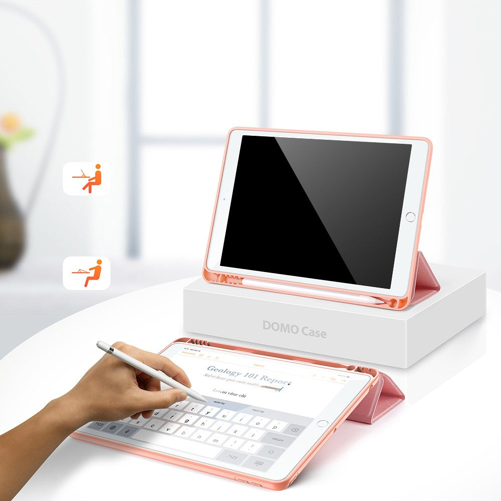 DUX DUCIS DOMO Series for iPad 10.2 (2021) / (2020) / (2019) Case Tri-Fold Stand PU Leather Smart Tablet Cover