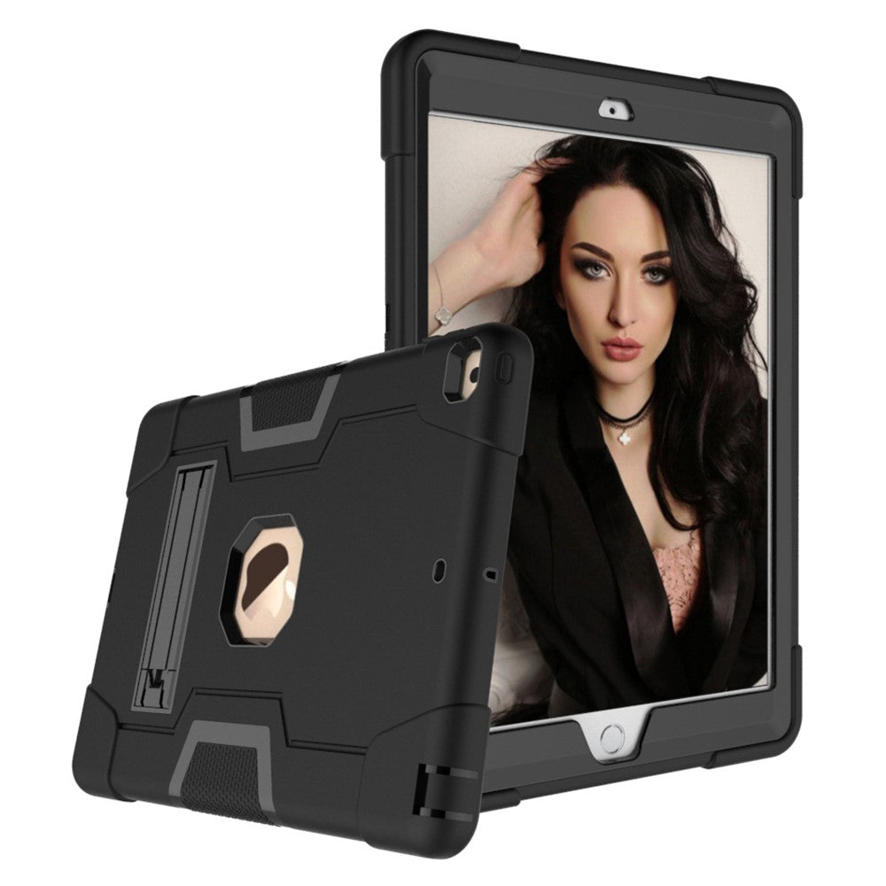 Shockproof Anti-fingerprint Dustproof TPU + PC Combo Tablet Cover with Kickstand for iPad 10.2 (2021)/(2020)/(2019)