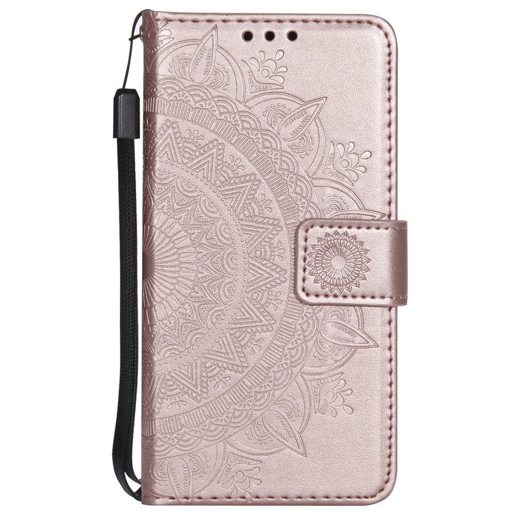 Pung-telefoncover i læder med blomstermønster og stander til iPhone 7 4,7 tommer/8 4,7 tommer/SE (2020)/SE (2022)