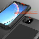 LOVE MEI Shockproof Cell Phone Case with Temepered Glass Film for iPhone 11 6.1 inch