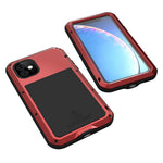 LOVE MEI Shockproof Cell Phone Case with Temepered Glass Film for iPhone 11 6.1 inch