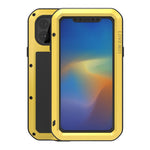 LOVE MEI Metal + Silikone Stød- og Støvtæt Cover med Hærdet Glasfilm til iPhone 11 Pro Max 6.5 tommer