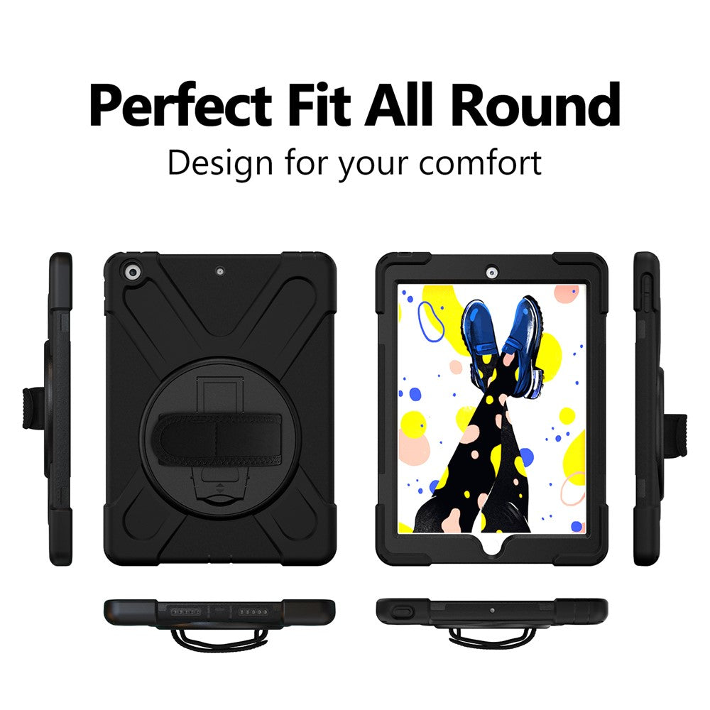360 Degree Swivel Kickstand PC + Silicone Hybrid Case for iPad 10.2 (2021) / (2020) / (2019)