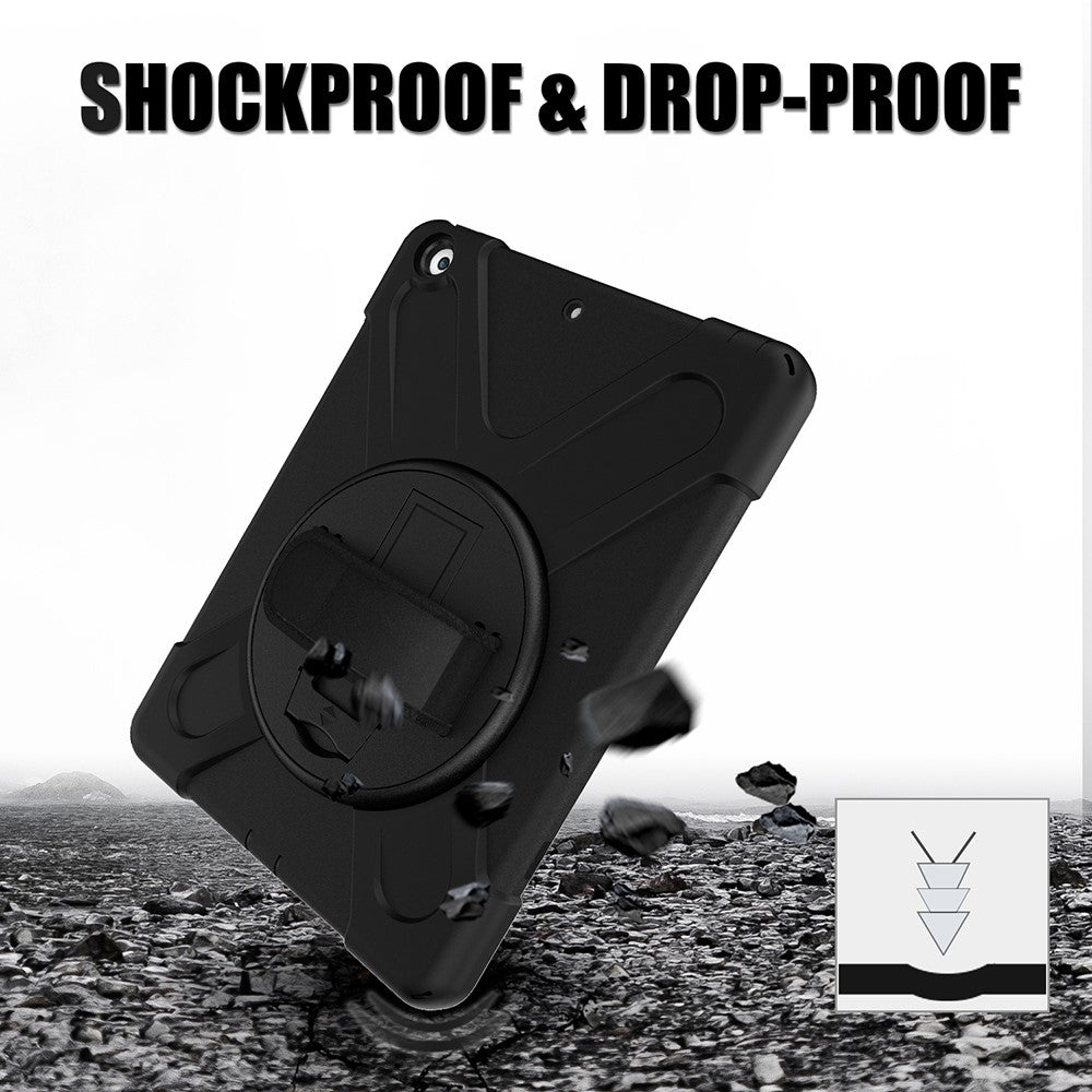 360 Degree Swivel Kickstand PC + Silicone Hybrid Case for iPad 10.2 (2021) / (2020) / (2019)