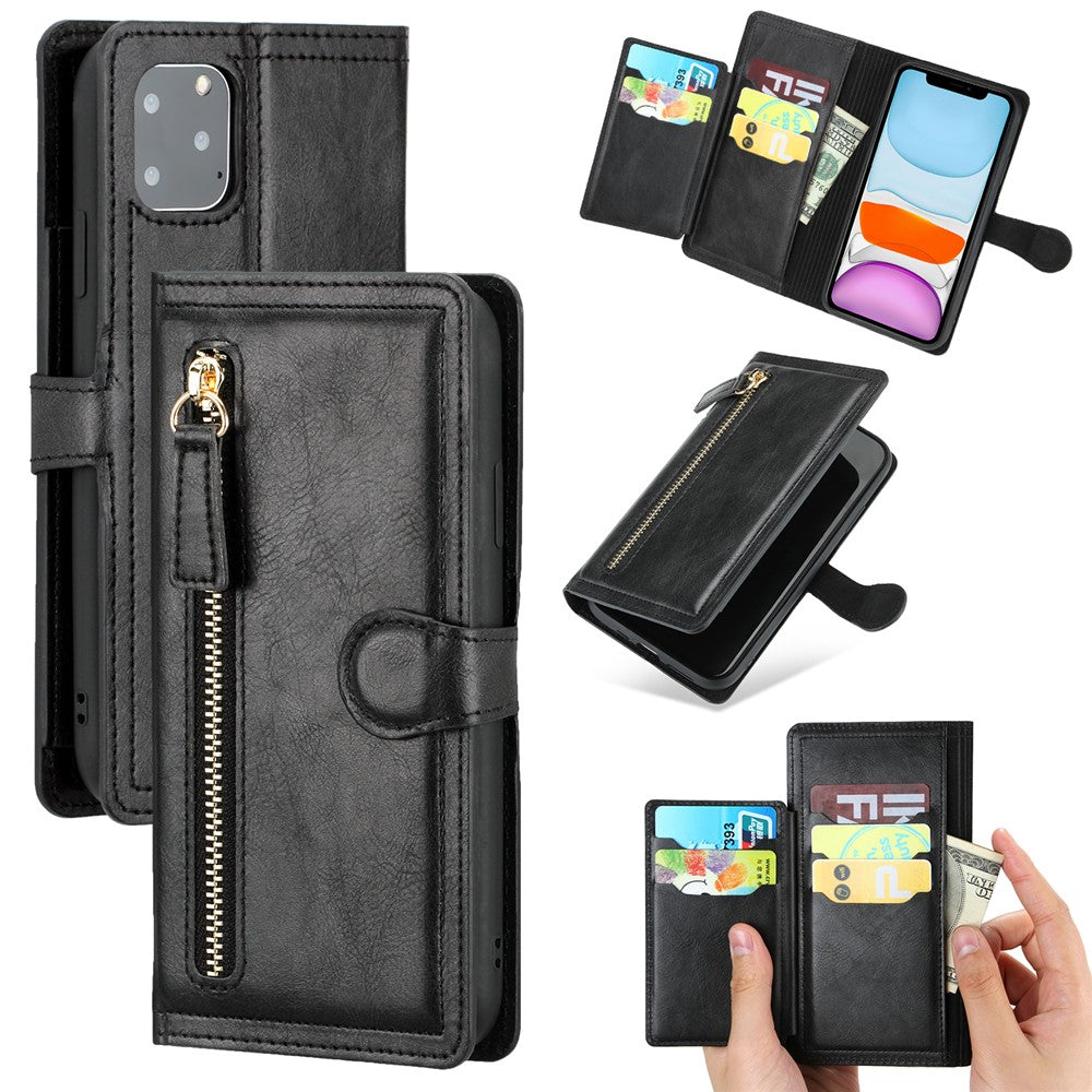 Vintage Style Multiple Card Slots Wallet Leather Phone Cover Case for iPhone 11 Pro 5.8-inch
