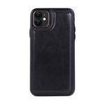Crazy Horse Leather Coated TPU Phone Case with Card Slots Kickstand Shell for iPhone 11 6.1-inch