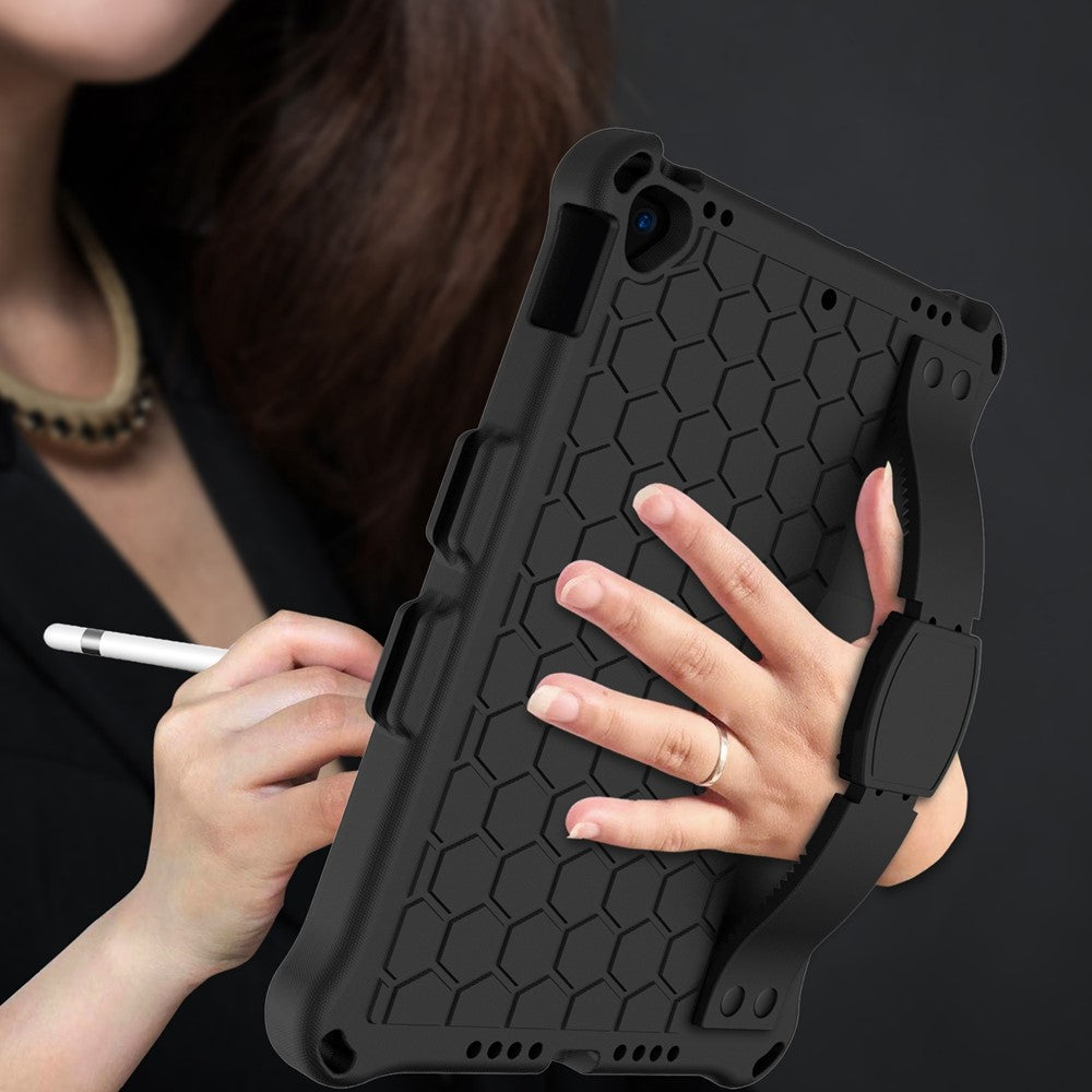 Honeycomb tekstur EVA hybrid skal til tablet med skulderrem til iPad 10.2 (2021)/(2020)/(2019)/iPad Pro 10.5-tommer (2017)/iPad Air 10.5 tommer (2019)