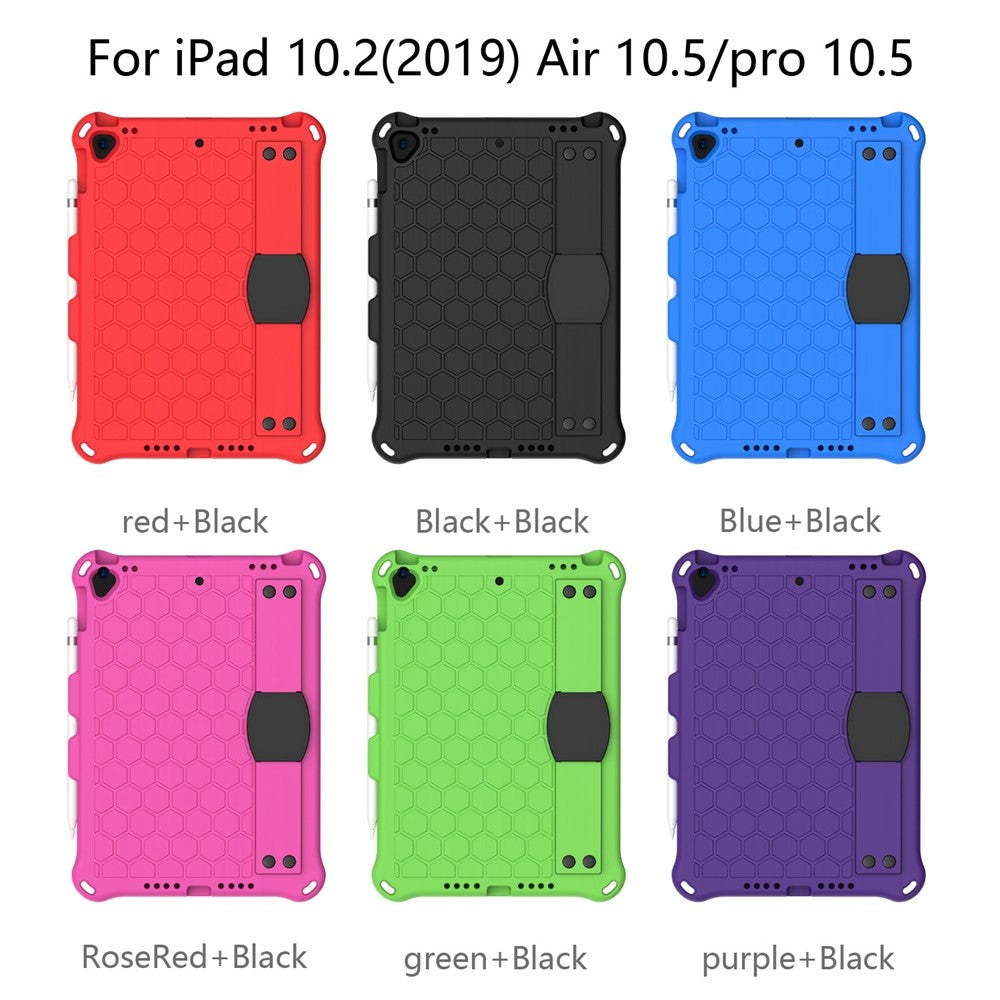 Honeycomb tekstur EVA hybrid skal til tablet med skulderrem til iPad 10.2 (2021)/(2020)/(2019)/iPad Pro 10.5-tommer (2017)/iPad Air 10.5 tommer (2019)