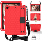 Honeycomb tekstur EVA hybrid skal til tablet med skulderrem til iPad 10.2 (2021)/(2020)/(2019)/iPad Pro 10.5-tommer (2017)/iPad Air 10.5 tommer (2019)