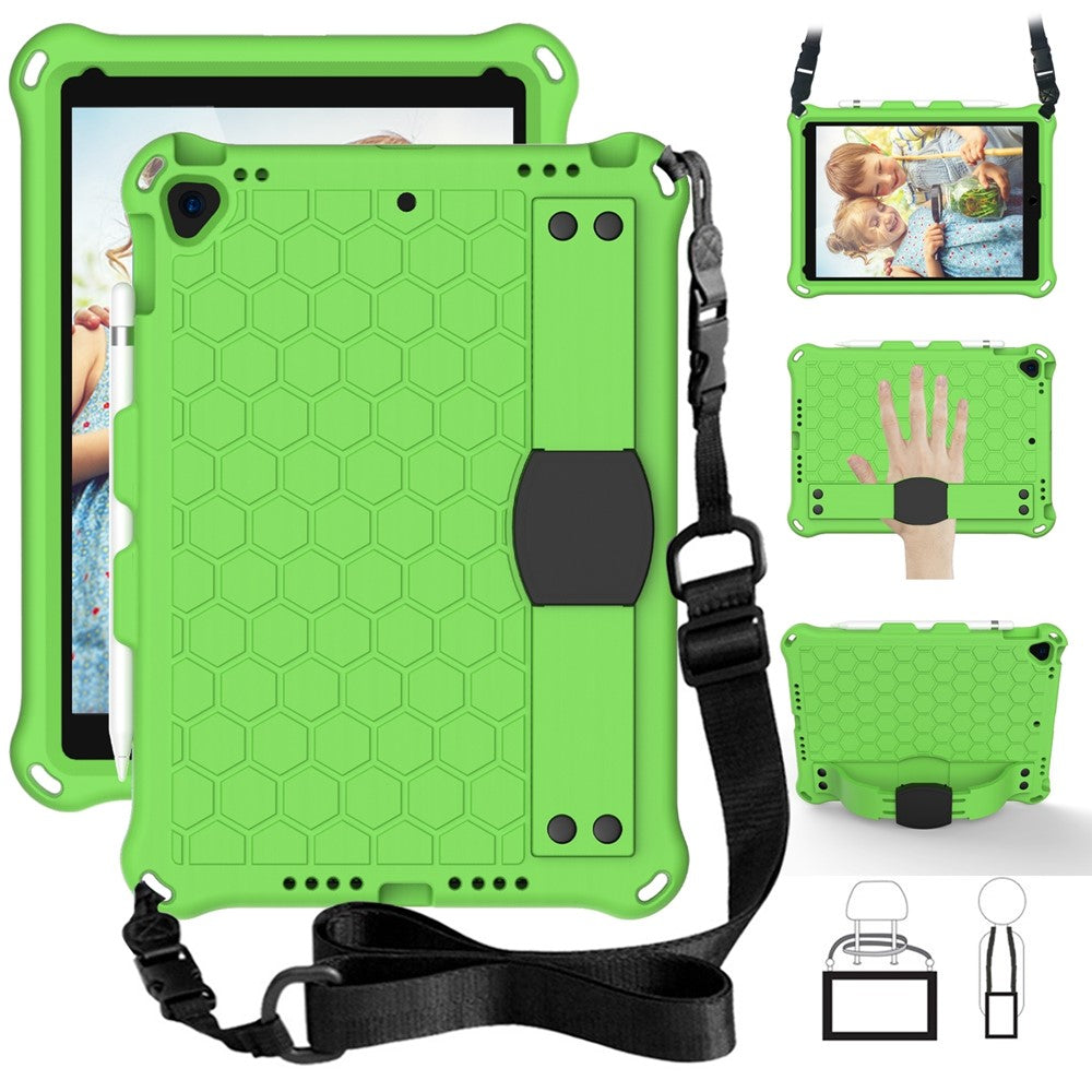 Honeycomb tekstur EVA hybrid skal til tablet med skulderrem til iPad 10.2 (2021)/(2020)/(2019)/iPad Pro 10.5-tommer (2017)/iPad Air 10.5 tommer (2019)