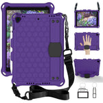 Honeycomb tekstur EVA hybrid skal til tablet med skulderrem til iPad 10.2 (2021)/(2020)/(2019)/iPad Pro 10.5-tommer (2017)/iPad Air 10.5 tommer (2019)