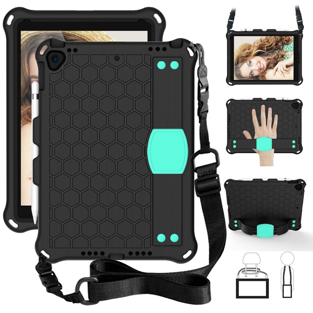 Honeycomb tekstur EVA hybrid skal til tablet med skulderrem til iPad 10.2 (2021)/(2020)/(2019)/iPad Pro 10.5-tommer (2017)/iPad Air 10.5 tommer (2019)