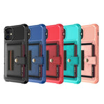 TPU+PU Leather Phone Case with Card Slot and Elastic Finger Ring Strap for iPhone 11 6.1-inch