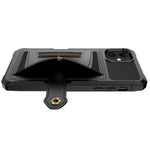 TPU+PU Leather Phone Case with Card Slot and Elastic Finger Ring Strap for iPhone 11 6.1-inch