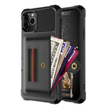 TPU+PU Leather Phone Case with Card Slot and Elastic Finger Ring Strap for iPhone 11 Pro Max 6.5-inch