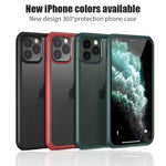 Double Sided Tempered Glass + TPU Hybrid Case for iPhone 11 Pro 5.8 inch