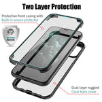 Double Sided Tempered Glass + TPU Hybrid Case for iPhone 11 Pro 5.8 inch