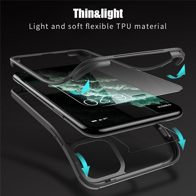 Double Sided Tempered Glass + TPU Hybrid Case for iPhone 11 Pro 5.8 inch