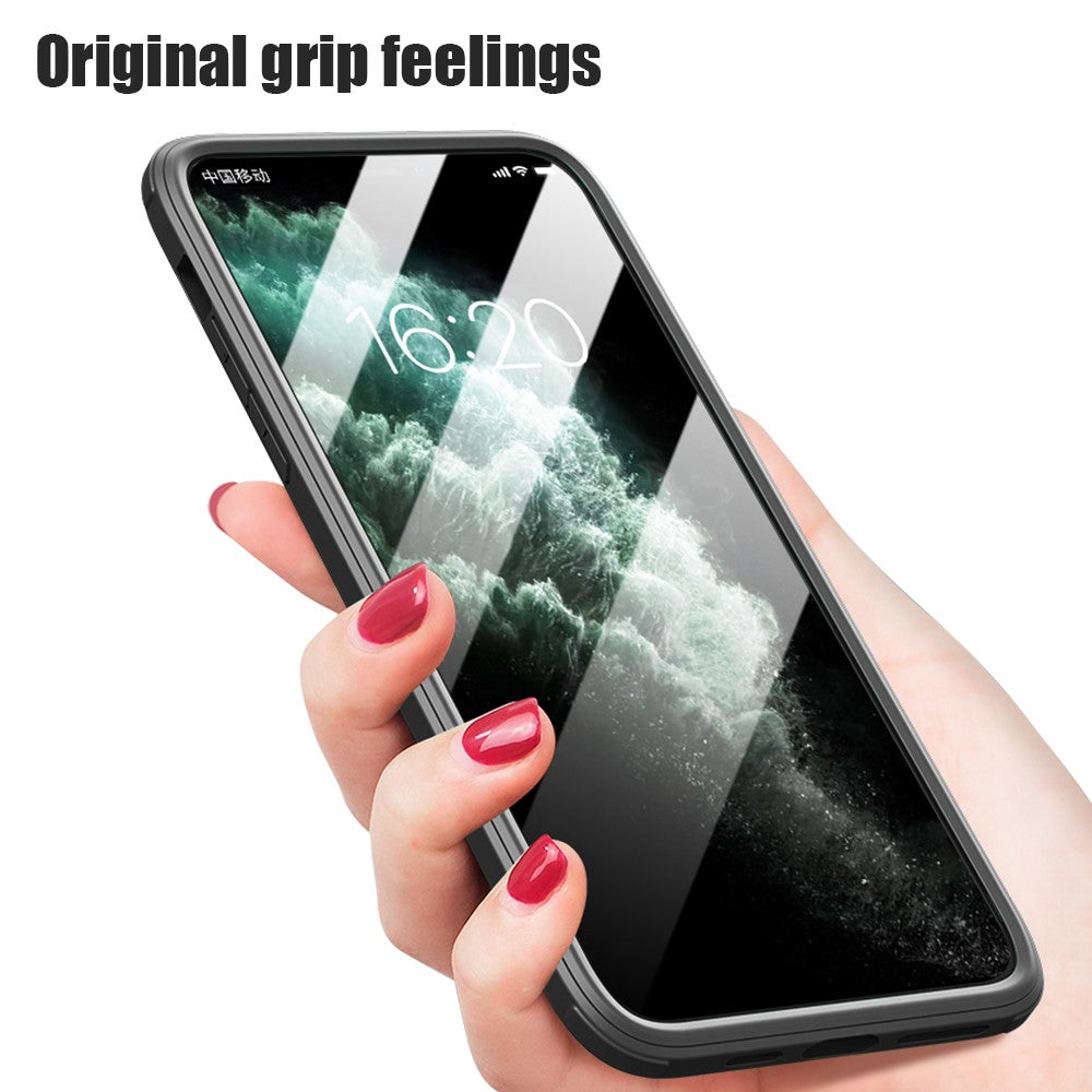 Double Sided Tempered Glass + TPU Hybrid Case for iPhone 11 Pro 5.8 inch