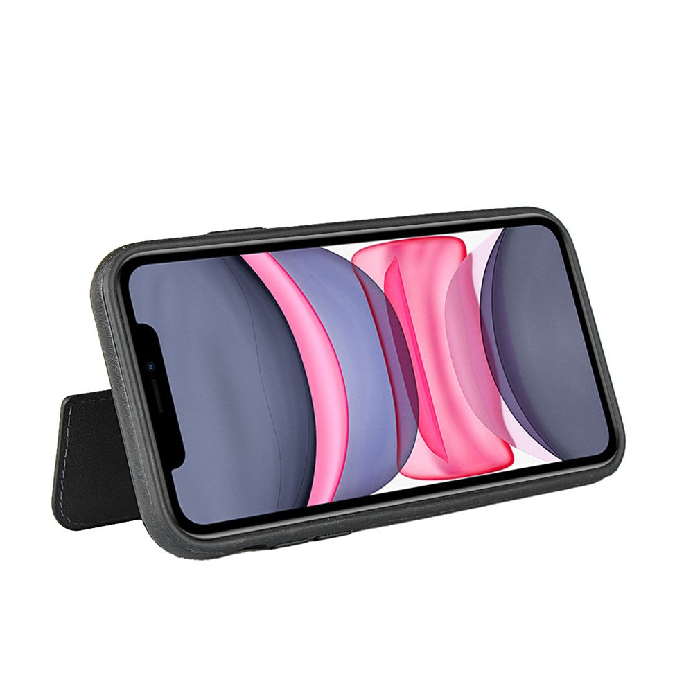 PU-läder + PC-fodral med korthållare för iPhone 11 6,1 tum