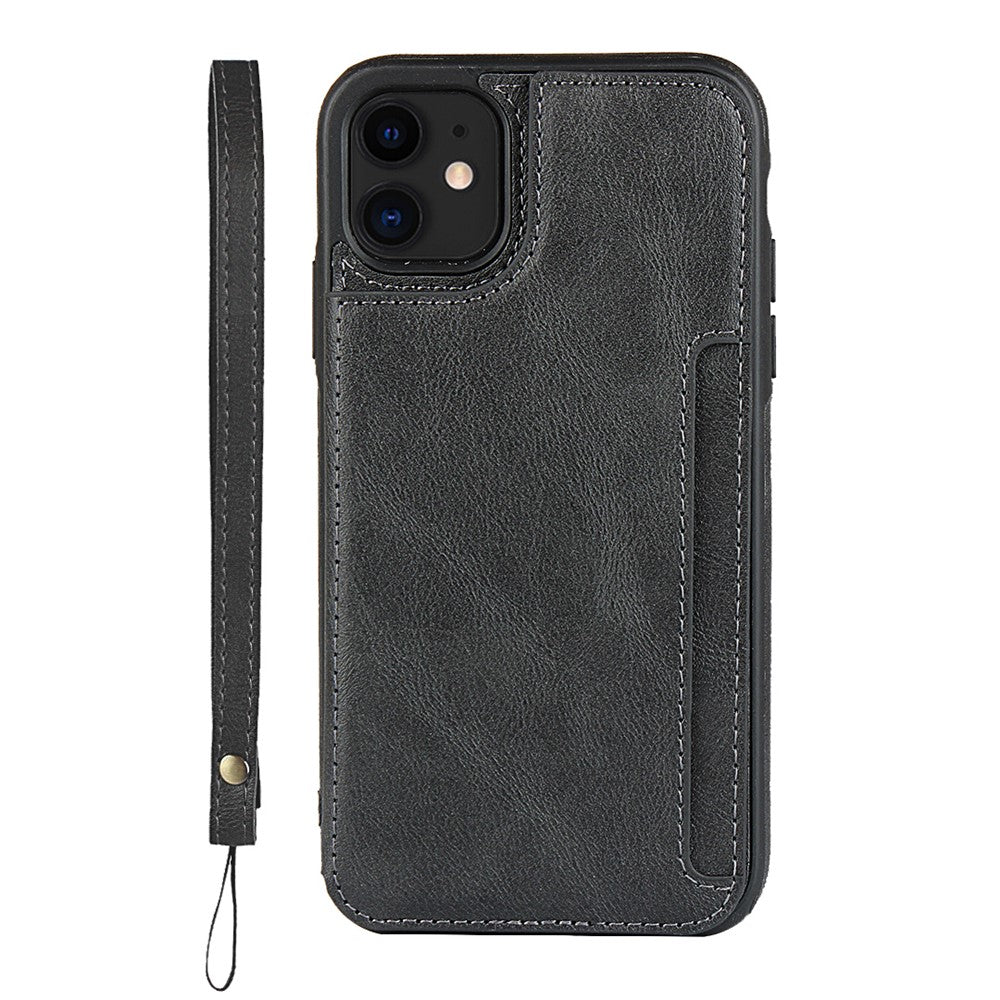 PU-læder + PC-cover med kortholdere til iPhone 11 6,1 tommer