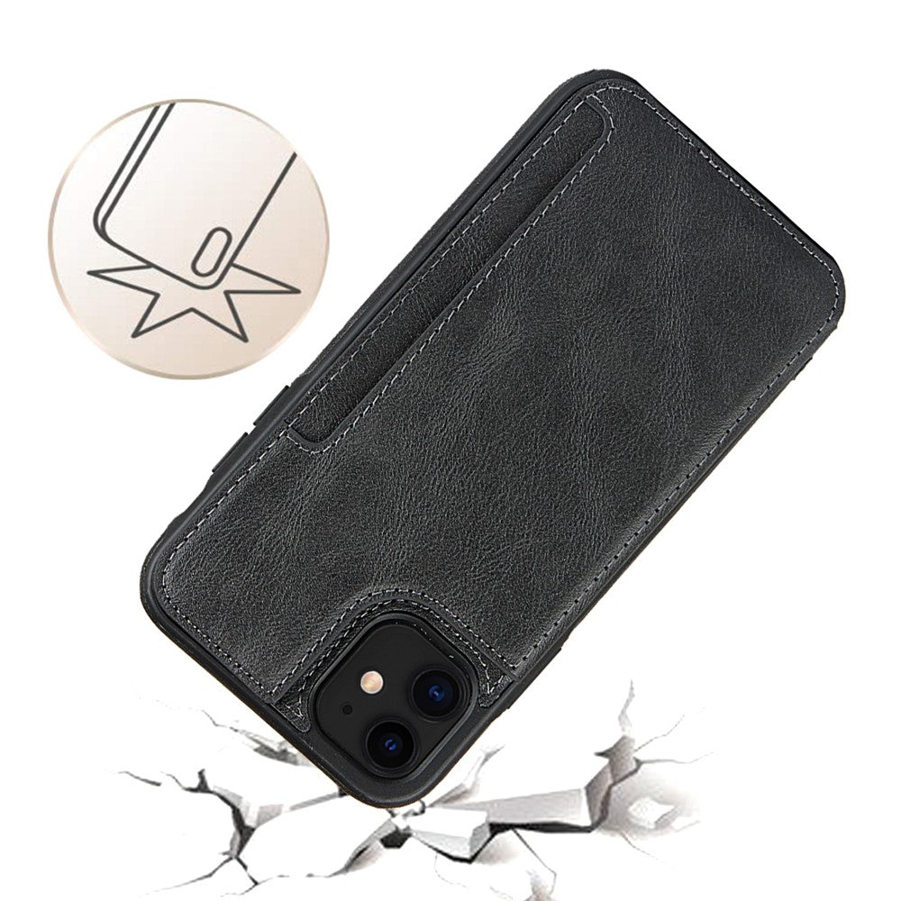 PU-läder + PC-fodral med korthållare för iPhone 11 6,1 tum