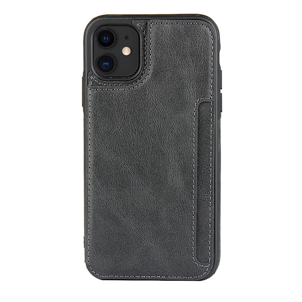 PU-läder + PC-fodral med korthållare för iPhone 11 6,1 tum