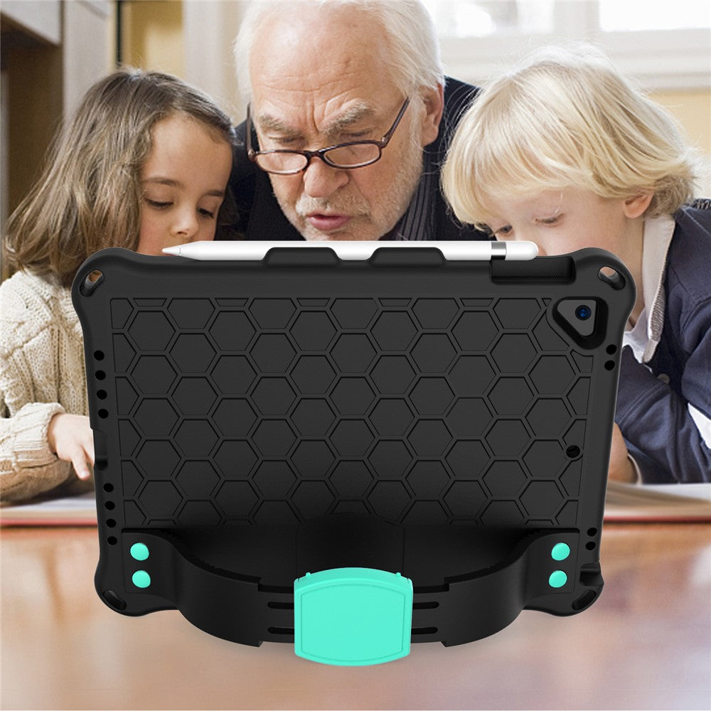 Stødsikkert tabletcover med bikubestruktur og anti-ridse-funktion i EVA med skulderrem til Apple iPad 9,7-tommer (2018)/(2017) / Air 2 / Air (2013)