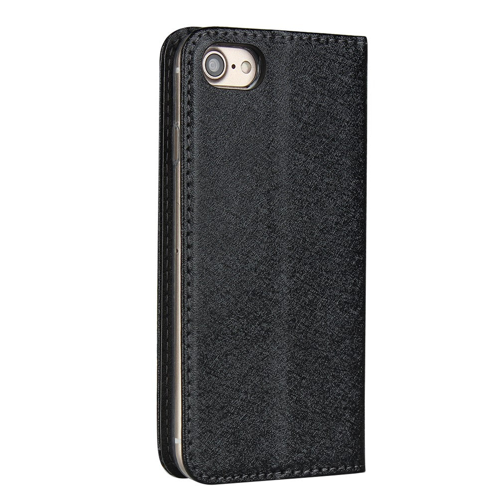 For iPhone 7 / 8 / SE (2020) / SE (2022) 4.7 inch Silk Texture Leather Wallet Stand Phone Case Cover